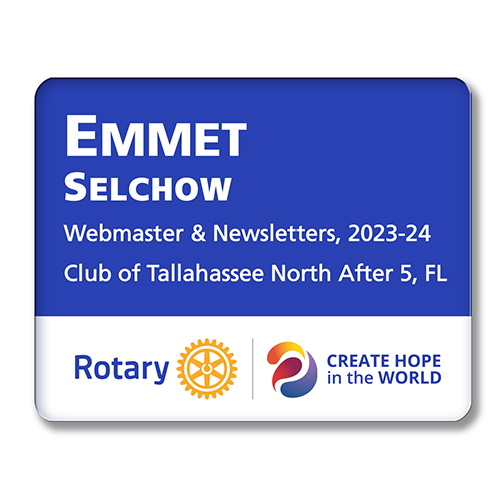Rotary 2023-2024 Theme - Large Acrylic Badge - 3-1/2